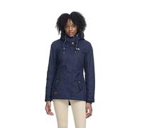 Ragwear MONADDE Damen Frauen Parka,Mantel,Übergangsmantel mit Kapuze,Herbstmantel,wasserabweisend,Blau,L