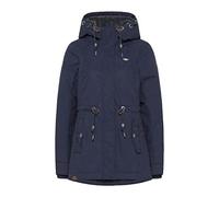Ragwear MONADIS Damen Frauen Parka,Mantel,Übergangsmantel mit Kapuze,Herbstmantel,wasserabweisend,Blau,XL