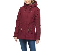 Ragwear MONADIS Damen Frauen Parka,Mantel,Übergangsmantel,Übergangsjacke mit Kapuze,Herbstmantel,wasserabweisend,Regular Fit,Rot,M