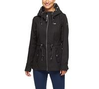 Ragwear MONADIS Damen Frauen Übergangsjacke,Jacke mit Kapuze,tailliert,wasserabweisend,Regular Fit,Black (1010),L