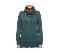 Ragwear NESKA Damen Frauen Kapuzenpulli,Kapuzenpullover,Hoodie,Stehkragen,Kapuze,warm,Seitentaschen,Regular Fit,Grün,XL