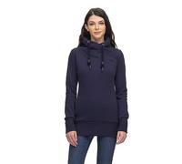 Ragwear NESKA Damen Frauen Kapuzenpulli,Kapuzenpullover,Hoodie,Stehkragen,warm,Seitentaschen,Blau,L