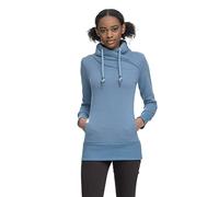 Ragwear NESKA Damen Frauen Kapuzenpulli,Kapuzenpullover,Hoodie,Stehkragen,warm,Seitentaschen,Blau,XS