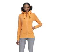 Ragwear NESKA Zip Damen Frauen Kapuzenjacke,Zip Hoodie,Kapuzenpullover,Sweatjacke,warm,Gelb,S