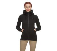 Ragwear NESKA Zip Damen Frauen Kapuzenjacke,Zip Hoodie,Sweatjacke,Stehkragen,Seitentaschen,Schwarz,S