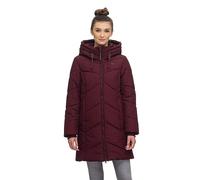 Ragwear NOVISTA Damen Frauen Mantel,Parka,Steppmantel,lange Jacke,Stehkragen,wasserdicht,Rot,M