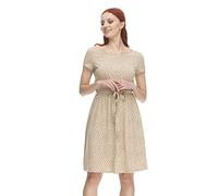 Shirtkleid RAGWEAR "Olina Dress Organic" Gr. M (38), Normalgrößen, beige (sand) Damen Kleider Freizeitkleider stylisches Sommerkleid mit Print und Gürtel (12077351-M)