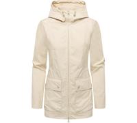 Outdoorjacke RAGWEAR "Monadetta A", Damen, Gr. 5XL (50), beige (ecru), Obermaterial: 65% Polyester, 35% Baumwolle, Innenfutter: 100% Polyester, casual, A-Linie Po-bedeckend, hoch geschlossener Ausschn