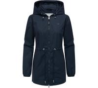 Outdoorjacke RAGWEAR "Monadissimo B", Damen, Gr. L (40), blau (navy), Obermaterial: 65% Polyester, 35% Baumwolle, Innenfutter: 100% Polyester, Basic, figurumspielend Po-bedeckend, hoch geschlossener A