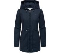 Outdoorjacke RAGWEAR "Monadissimo B", Damen, Gr. M (38), blau (navy), Obermaterial: 65% Polyester, 35% Baumwolle, Innenfutter: 100% Polyester, Basic, figurumspielend Po-bedeckend, hoch geschlossener A