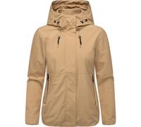 Outdoorjacke RAGWEAR "Sunniva A", Damen, Gr. M (38), beige (sand), Obermaterial: 100% Polyester, Innenfutter: 100% Polyester, casual, figurumspielend hüftlang, hoch geschlossener Ausschnitt, Langarm Ä