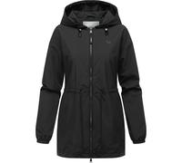 Ragwear Damen Regenjacke wasserdichte und atmungsaktive kurze Übergangsjacke mit Kapuze und Taillenzugband Monadissimo A YOUMODO Black Gr. XS