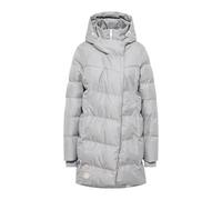 Ragwear Pavla Damen Wintermantel Warmer Steppmantel lang mit Kapuze (DE/NL/SE/PL, Alphanumerisch, M, Regular, Regular, Light Grey)