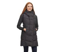 Ragwear PAVLA VEST Damen Frauen Weste,Stepp-Weste lang, Weste lang,ärmellos,Kapuze,Grau,XL