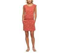 Ragwear Penelope Print Damen Frauen Kurzarmkleid,Kleid,Freizeitkleid,Sommerkleid,Shirtkleid,Kurzarm,Gummizug,Regular Fit,Terracotta (6001),XXL