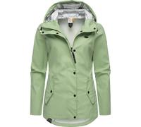 Ragwear Damen Übergangsjacke Kurzmantel Regenjacke wasserdicht (Wassersäule: 4.000 mm) mit Kapuze YM-Marge Dusty Green24 Gr. 5XL