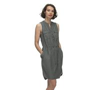Ragwear Roisin Denim Damen Frauen Kurzarmkleid,Kleid,Freizeitkleid,Sommerkleid,Shirtkleid,Kurzarm,Taillengürtel,Knopfleiste,Grün,XXL