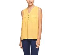 Ragwear ROMANNA Damen Frauen Top,Shirt,Oberteil,ärmellose Bluse,Knopfleiste,Regular Fit,Yellow (6028),XS