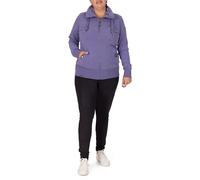 Ragwear Rylie Zip Plus Damen Frauen Kapuzenpulli,Zip Hoodie,Sweatjacke,Stehkragen,Seitentaschen,Blau,46