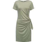 Shirtkleid RAGWEAR "Knotta", Damen, Gr. XL (42), Normalgrößen, grau (graugrün), Material: 95% Viskose, 5% Elasthan, modisch, figurumspielend ca. Mitte Oberschenkel, Rundhals, Kurzarm Ärmel ohne Ärmels