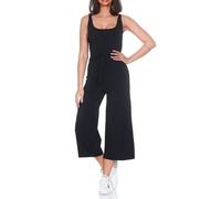 Ragwear Sportlicher Sommer-Jumpsuit LISSETA mit rundem, tiefem Rückenausschnitt und weitem 3/4-Bein, BLACK, XXL