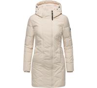 Steppmantel RAGWEAR "Pevilla YOUMODO", Damen, Gr. XXL (44), beige (ecru), Obermaterial: 100% Polyester; Innenfutter: 100% Polyester; Wattierung: 100% Polyester, tailliert Po-bedeckend, eng Strickbündc