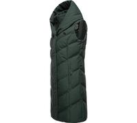Steppweste RAGWEAR "Natalka Vest" Gr. XXL (44), grün (dunkelgrün) Damen Westen stylische, gesteppte Winterweste mit gefütterter Kapuze (72002219-XXL)