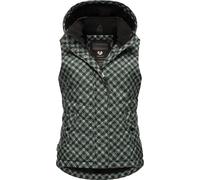 Steppweste RAGWEAR "Hesty Print" Gr. XXXL (46), grau (graugrün) Damen Westen (92621666-XXXL) graugrün