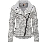 Strickfleecejacke RAGWEAR "Saskie Melange" Gr. M (38), grau Damen Jacken (89721960-M) grau
