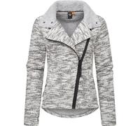 Strickfleecejacke RAGWEAR "Saskie Melange" Gr. XXL (44), grau Damen Jacken (89721960-XXL) grau