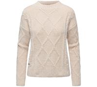 Strickpullover RAGWEAR "Jannina", Damen, Gr. S (36), ecru, Material: 100% Polyester, gerade hüftbedeckend, Rundhals, Ärmel ohne Ärmelschlitz Rippbündchen, Pullover, Gestrickter gemusterter Pullover (5