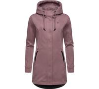 Kapuzensweatjacke RAGWEAR "Letti Bonded" Gr. M (38), lila (mauve) Damen Sweatjacken Sweats Sportliche Kapuzenjacke in Feinstrick-Optik (65890046-M)