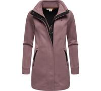 Sweatjacke RAGWEAR "Letrice Bonded" Gr. XL (42), lila (mauve) Damen Sweatjacken Sweats Elegante Zip-Jacke mit hohem Kragen in Feinstrickoptik (89112553-XL)