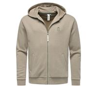 Sweatjacke RAGWEAR "Natten EMB", Herren, Gr. S (48), grün (olivgrün), Material: 70% Baumwolle, 30% Polyester, Basic, lässig geschnitten hüftbedeckend, hoch geschlossener Ausschnitt, Ärmel ohne Ärmelsc