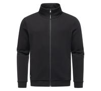 Sweatjacke RAGWEAR "Jettrys", Herren, Gr. M (50), schwarz, Material: 70% Baumwolle, 30% Polyester, Basic, gerade hüftbedeckend, hoch geschlossener Ausschnitt, Ärmel ohne Ärmelschlitz Bündchen, Sweatja