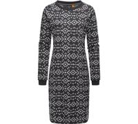 Ragwear Damen Jersey Shirtkleid Langarm Sweatkleid Winterkleid Dassa Aztec Dark Grey Gr. S