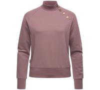 Sweatshirt RAGWEAR "Majjorka Solid" Gr. XXXL (46), lila (mauve) Damen Sweatshirts Oversize Shirts Langarmshirt mit Rippbündchen und Zierknöpfen (61863236-XXXL)
