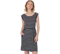 Minikleid RAGWEAR "TAGG STRIPES", Damen, Gr. L, N-Gr, navy, Jersey, Obermaterial: 50% Polyester, 50% Viskose, gestreift, kniefrei, Rundhals, Kleider Minikleid, Fließende Viskosemischung mit Streifen u