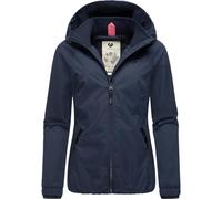 Outdoorjacke RAGWEAR "Dizzie", Damen, Gr. 6XL (52), blau (jeans), Außenmaterial: 100% Polyester, Innenfutter: 100% Polyester, Wattierung: 100% Polyester, casual, regular fit hüftbedeckend, Langarm Ärm