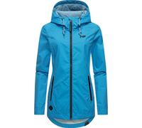 Ragwear Damen Übergangsjacke leichte Jacke Kurzmantel wasserdicht mit Verstellbarer Kapuze Zuzka Intl Sky Blue024 Gr. M