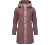 Ragwear Damen Fleecejacke kurze Teddyfleece-Jacke warm mit Kapuze Cousy Mauve24 Gr. M