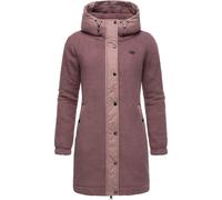 Ragwear Damen Fleecejacke kurze Teddyfleece-Jacke warm mit Kapuze Cousy Mauve24 Gr. 3XL