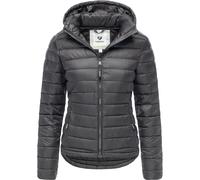 Ragwear Damen Steppjacke warme Übergangsjacke mit abnehmbarer Kapuze Bobie Black Gr. M