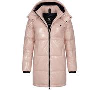 Ragwear Warmer Damen Wintermantel Shiny Steppmantel aus glänzendem Material mit Kapuze Roobie Long YOUMODO Light Pink Gr. S