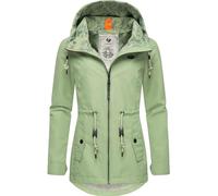 Ragwear wasserdichte Damen Übergangsjacke leichte Regenjacke Kurzmantel mit Kapuze Monadis Intl Dusty Green24 Gr. M