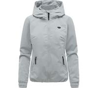 Ragwear wasserdichte und atmungsaktive Damen Übergangsjacke leichte kurze Funktionsjacke mit Kapuze Dizzie Tech YOUMODO Ash26 Gr. M