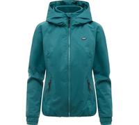 Outdoorjacke RAGWEAR "Dizzie Tech", Gr. S (36), rauchtürkis, Obermaterial: 100% Polyester. Innenfutter: 100% Polyester, gerade hüftbedeckend, hoch geschlossener Ausschnitt, Ärmel ohne Ärmelschlitz Rip