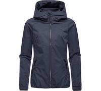 Ragwear wasserdichte und atmungsaktive Damen Übergangsjacke leichte kurze Funktionsjacke mit Kapuze Dizzie Tech YOUMODO Navy Gr. M