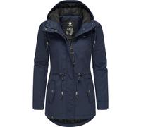 Winterjacke RAGWEAR "Monadis Black Label" Gr. L (40), blau (graublau) Damen Jacken Lange stylischer Winterparka für die kalte Jahreszeit (20638455-L)