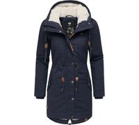 Winterjacke RAGWEAR "YM-Canny" Gr. S (36), blau (royalblau) Damen Jacken Winterjacken stylischer Kurzmantel Parka mit Kapuze (11381724-S)